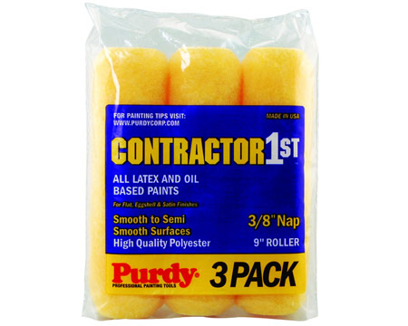 Purdy® Contractor 1st™ 9 In. High Quality Polyester Roller - 3 Pack