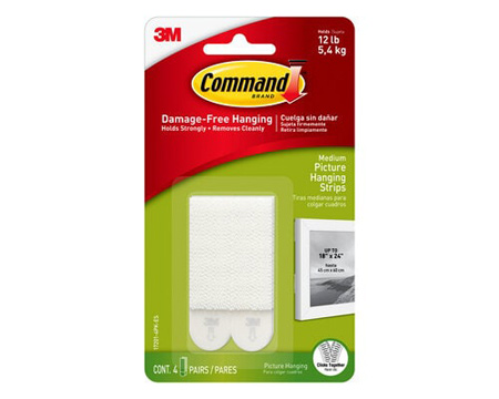 Command 3M 12 lb. Medium Picture Hanging Strips - 4 Sets
