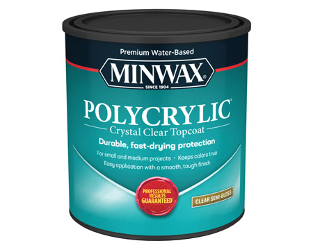 MinWax® 1 Qt. Water-Based Polycrylic Crystal Clear Topcoat