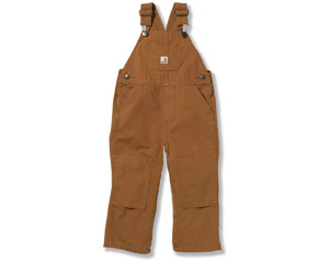 Carhartt® Toddler Boy's Duck Washed Bib Overalls - Brown