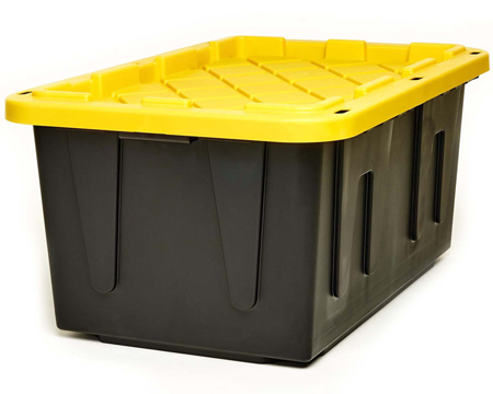 Greenmade® Pro Grade Black Plastic Storage Box - 27 gallon