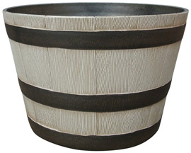 Southern Patio® 20.5 In. Whiskey Barrel Planter - Birchwood