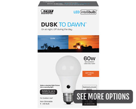 Feit Electric® 60-Watt Equivalent A19 IntelliBulb Dusk-to-Dawn LED Light Bulb - 1 pack