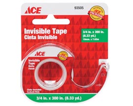 Ace® Invisible Tape & Dispenser - 3/4 in. x 8.33 yd.