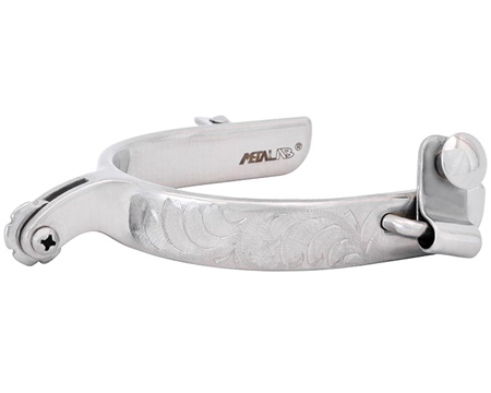 MetaLab® Roper Engraved Medium Spurs - Stainless Steel