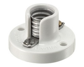 Leviton®  Lamp holder 75 W 125 V Candelabra White