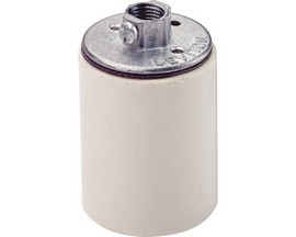 Leviton® Porcelain Incandescent Medium Base Keyless Lamp holder 1 pk
