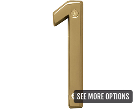 Hy-Ko® Nail-On 4 in. House Numbers - Polished Brass
