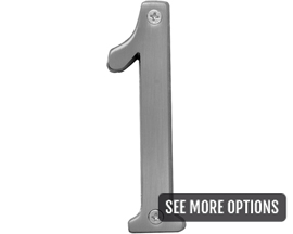 Hy-Ko® Nail-On 4 in. House Numbers - Satin Nickel-Plated Brass