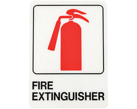 Hy-Ko® Self-Adhesive 7x5 in. Info Graphic Sign - Fire Extinguisher