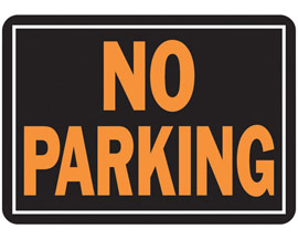 Hy-Ko® Nail-On 9.25x14 in. Aluminum Hy-Glo Sign -  No Parking