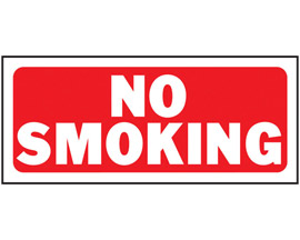 Hy-Ko® Heavy Duty 6x14 in. Plastic Fence Sign - No Smoking