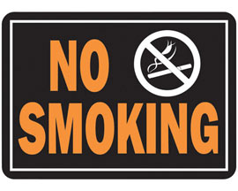 Hy-Ko® Nail-On 9.25x14 in. Aluminum Hy-Glo Sign - No Smoking