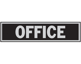 Hy-Ko® Self-Adhesive 2x8 in. Aluminum Black Princess Sign - Office