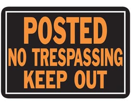 Hy-Ko® Nail-On 9.25x14 in. Aluminum Hy-Glo Sign - Posted: No Trespassing