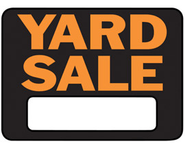 Hy-Ko® Tape-On 8.5x12 in. Classic Orange & Black Plastic Sign - Yard Sale