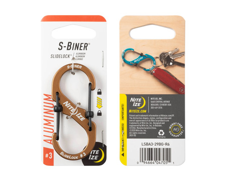 Nite Ize® S-Biner Aluminum Double Gated Carabiner with SlideLock - Coyote #3