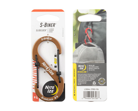 Nite Ize® S-Biner Aluminum Double Gated Carabiner with SlideLock - Coyote #4