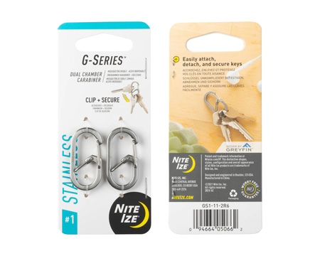 Nite Ize® G-Series Stainless Dual Chamber Carabiner Set - Size #1