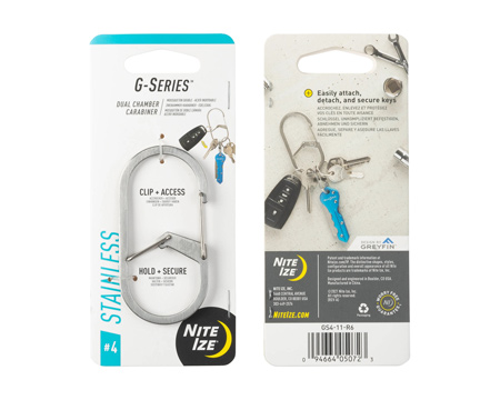 Nite Ize® G-Series Stainless Dual Chamber Carabiner - Size #4