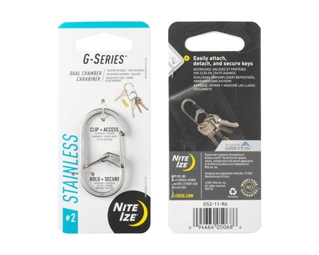 Nite Ize® G-Series Stainless Dual Chamber Carabiner - Size #2