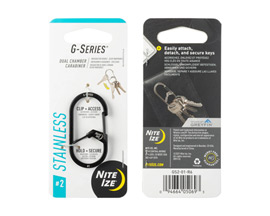 Nite Ize® G-Series Black Dual Chamber Carabiner - Size #2