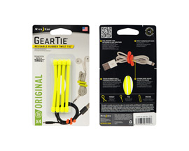Nite Ize® Gear Tie Reusable Rubber Twist Tie 4 pack - Neon Yellow - 3 in.