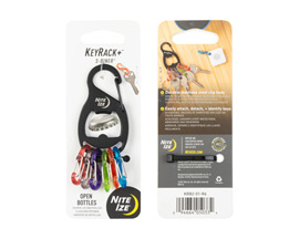Nite Ize® KeyRack+ Key Holder with Plastic S-Biners - Black