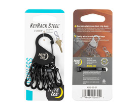 Nite Ize® KeyRack Steel Black Key Holder with Metal S-Biners