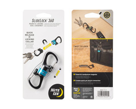 Nite Ize® SlideLock 360° Magnetic Locking Dual Carabiner - Blue
