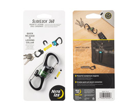 Nite Ize® SlideLock 360° Magnetic Locking Dual Carabiner - Olive