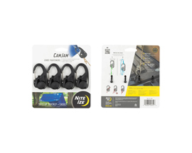 Nite Ize® CamJam Black Aluminum Cord Tightener Set - 4 pack
