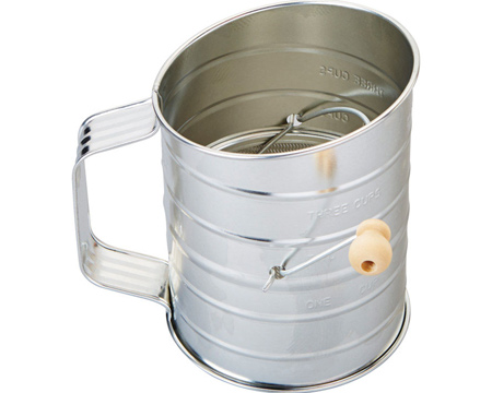 Good Cook® Silver Tin Sifter with Crank