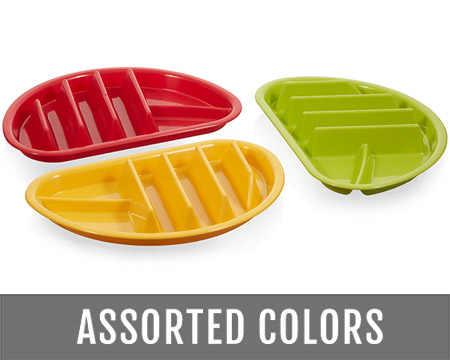 Arrow Plastics® Fiesta Taco Plate - Assorted Colors