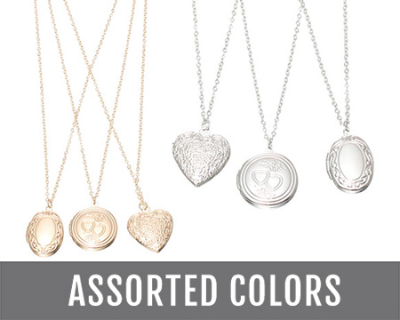 Love Pearl® Locket Necklaces 3 Pack - Assorted Colors