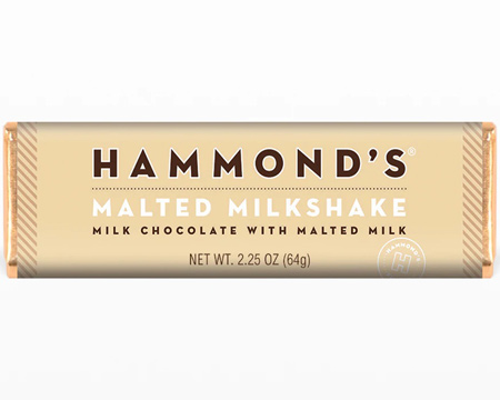 Hammond's® 2.25 oz. Milk Chocolate Bar - Malted Milkshake
