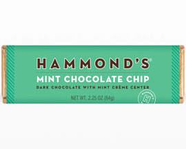Hammond's® 2.25 oz. Mint Chocolate Chip Dark Chocolate Bar