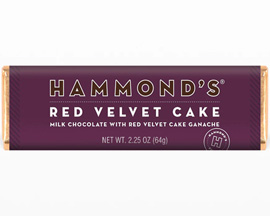 Hammond's® 2.25 oz. Red Velvet Cake Milk Chocolate Bar