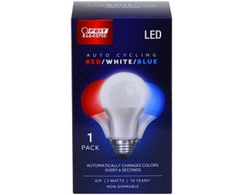 Feit Electric® 2 Watt Auto-Cycling Red, White and Blue A19 LED Light Bulb - 1 Pack