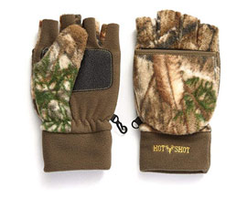 Hot Shot® Men's Camo Poptop Fleece Bullseye Edge Fleece Gloves
