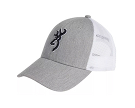 Browning® Gameday Buckmark Logo Mesh Snapback  Hat - Heather Gray / White