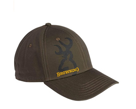 Browning® Big Buck Buckmark™ with Text Logo Snapback Hat - Olive