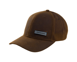 Browning® DuraWax™ Text Logo Metal Patch Cotton Snapback  Hat - Brown
