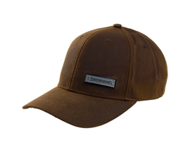 Browning® DuraWax Text Logo Metal Patch Cotton Snapback  Hat - Brown