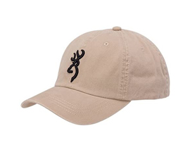 Browning® Casual Buckmark™ Logo Cotton Snapback Hat - Khaki / Black