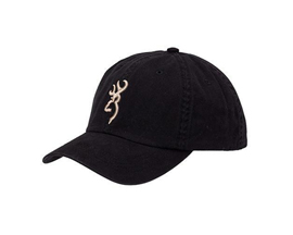 Browning® Casual Buckmark™ Logo Cotton Snapback Hat - Black / Khaki