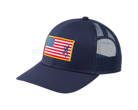 Browning® Glory Buckmark™ American Flag Patch Mesh Snapback Hat - Navy