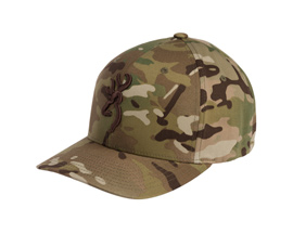 Browning® Phantom Buckmark Logo Cotton Flexfit Hat - Tan Multicam
