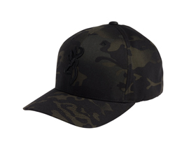 Browning® Phantom Buckmark Logo Cotton Flexfit Hat - Black Multicam