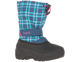 Kamik® Youth Finley Waterproof Winter Boots - Navy/Teal